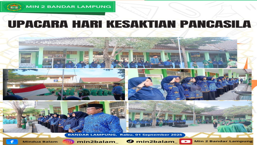MIN 2 Bandar Lampung Gelar Upacara Hari Kesaktian Pancasila Tahun 2025
