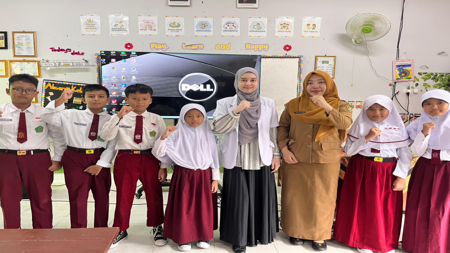 Gelar Pembinaan di MIN 2 Bandar Lampung, Puskesmas Kupang Kota Latih Dokter Cilik Teknik Cuci Tangan yang Benar