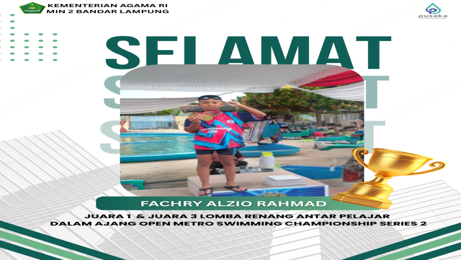 Dua Kali Juara! Fachry Alzio Rahmad Borong Medali Emas di Open Metro Swimming Championship Series 2